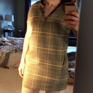 Zara Trf collection plaid dress